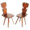 Antique Tyrolean Chairs in Hand-Carved Walnut, 1900s, Set of 2 1