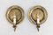Large Round Moon Bronze Wall Light Sconces, France, 1970s, Set of 2 1