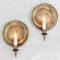 Large Round Moon Bronze Wall Light Sconces, France, 1970s, Set of 2 13