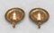Large Round Moon Bronze Wall Light Sconces, France, 1970s, Set of 2, Image 2