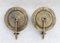 Large Round Moon Bronze Wall Light Sconces, France, 1970s, Set of 2 8