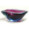Italian Sommerso Murano Glass Geode Dish, 1960s 4
