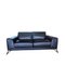 Italian Modern 2-Seater and 3-Seater Sofas in Black Leather with Chrome Legs from Roche Bobois, Set of 2 1