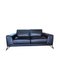 Moderne Italienische 2-Sitzer und 3-Sitzer Sofas aus schwarzem Leder mit Chrombeinen von Roche Bobois, 2er Set 1