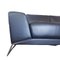 Italian Modern 2-Seater and 3-Seater Sofas in Black Leather with Chrome Legs from Roche Bobois, Set of 2, Image 2