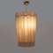 Art Deco Laternenlampe aus Messing aus Muranoglas von Barovier & Toso, 1980 2