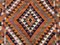 Alfombra Kilim tribal uzbeka vintage de lana, Imagen 5