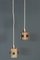 Ceiling Lamps in Brass, Denmark, 1960s, Set of 2 4