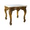 Tavolino antico Luigi XVI in legno intagliato e dorato con ripiano in marmo, Immagine 1