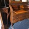 Vintage Spanish 2-Body Wood Buffet with Crystal Doors and Shelves, Image 3
