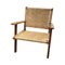 Vintage Spanish Low Teak and Rattan Lounge Chairs, Set of 2 3