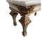 Antique Carved Wood Coffee Table with Marble Top 2