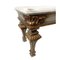 Antique Carved Wood Coffee Table with Marble Top 4