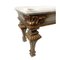 Tavolino da caffè antico in legno intagliato con ripiano in marmo, Immagine 4