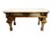 Tavolino da caffè antico in legno intagliato con ripiano in marmo, Immagine 3