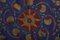 Uzbek Suzani Tapestry Silk Blue with Pomegranates Decor 6