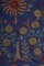 Uzbek Suzani Tapestry Silk Blue with Pomegranates Decor 4