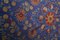 Uzbek Suzani Tapestry Silk Blue with Pomegranates Decor 7