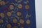Tapiz uzbeko Suzani en azul de seda con decoración de granadas, Imagen 8