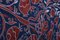 Wandteppich Suzani aus blauer Seide mit Granatapfel-Dekor 6