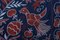 Suzani Tapestry in Blue Silk with Pomegranates Decor 7