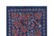 Suzani Tapestry in Blue Silk with Pomegranates Decor 2