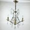 French Baroque Style Bronze and Crystal Chandelier, 1910s, Image 1