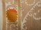 Tovaglia vintage Suzani e attaccatura di parete - Autentica arte tessile uzbeka marrone chiaro e marrone per la decorazione domestica 4 x 410, Immagine 7