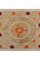 Tovaglia vintage Suzani e attaccatura di parete - Autentica arte tessile uzbeka marrone chiaro e marrone per la decorazione domestica 4 x 410, Immagine 3