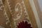 Tovaglia vintage Suzani e attaccatura di parete - Autentica arte tessile uzbeka marrone chiaro e marrone per la decorazione domestica 4 x 410, Immagine 9