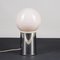 Vintage Table Lamp with Glass Sphere and Base in Chromed Metal in the style of Gae Aulenti 1