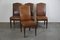 Cognac Sheep Leather Dining Chairs with a Patina, Set of 4 2