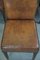 Cognac Sheep Leather Dining Chairs with a Patina, Set of 4 10