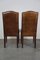 Cognac Sheep Leather Dining Chairs with a Patina, Set of 4 5