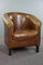 Club chair in pelle in stile inglese con chiodi decorativi, Immagine 2