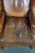 Cognac Ear Armchair in Sheep Leather with Decorative Nails 7