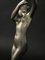 Art Nouveau Female Dancer with Cup in Silvered Bronze, Image 9