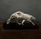 Art Deco Panther aus versilberter Bronze von Maurice Prost 2