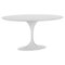 White MDF and Aluminum Dining Table by Thai Natura, Image 1