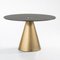 Grey Glass and Golden Metal Dining Table by Thai Natura, Image 2
