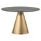 Grey Glass and Golden Metal Dining Table by Thai Natura 1
