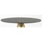 Grey Glass and Golden Metal Dining Table by Thai Natura 5