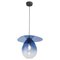 Blaue Glas Deckenlampe von Thai Natura 1