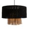 Black Fabric and Natural Jute Ceiling Lamp by Thai Natura 3
