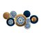 Golden, White and Blue Metal Wall Sculpture by Thai Natura 2