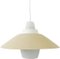 Vintage Hanging Lamp in Metal and Opaline, 1960s 7