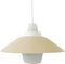 Vintage Hanging Lamp in Metal and Opaline, 1960s, Image 1