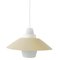 Vintage Hanging Lamp in Metal and Opaline, 1960s 2