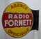 Emailliertes Fornett Radio Plakette, 1930er 1