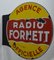 Emailliertes Fornett Radio Plakette, 1930er 2